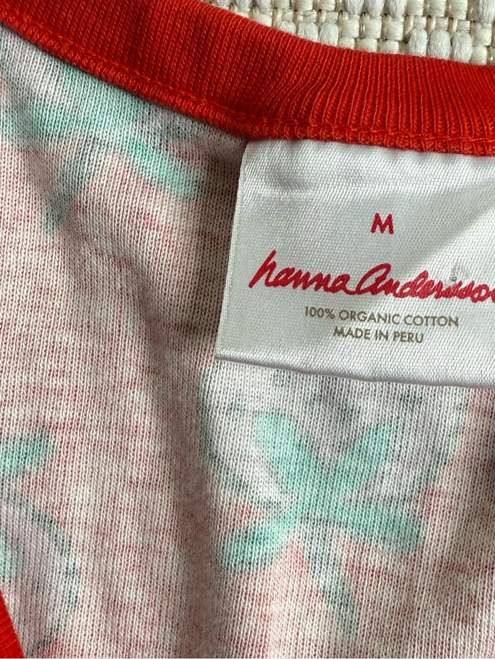Hanna Andersson Strawberry Organic Cotton Pajama Set Size M - Picture 2 of 5